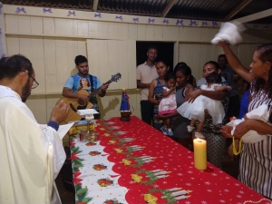 Frades na missão em Juruá no Amazonas