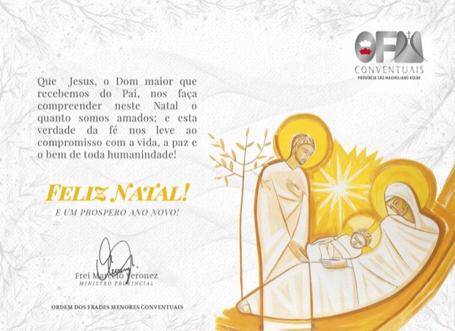 Mensagem de Natal do Ministro Provincial para todos os frades, amigos e benfeitores da Ordem