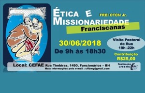 Regional de Minas Gerais da Conferência da Família Franciscana (CFFMG) provome curso de Ética e Missionaridade Franciscanas
